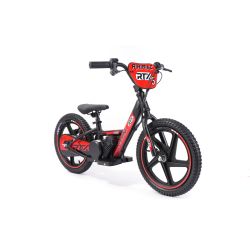 Bicicletă electrică de echilibru pentru copii RIRIBIKE RTX6 24V (16"), roșu, baterie litiu, motor 250W, frână disc, Scaun reglabil din PU moale