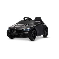 Mașinuță electrică de jucărie Mercedes CLE 12V cu tracțiune spate, negru, scaun individual, baterie litiu, lumini LED, scaun lat, telecomandă 2.4 GHz, player MP3 cu intrare USB/AUX și conexiune Bluetooth, licență ORIGINALĂ