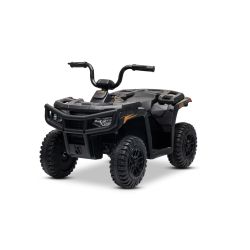 QUAD electric Arctic Cat 12V cu tracțiune spate, negru, lumini LED, baterie litiu, motor 2 x 25W, licență originală