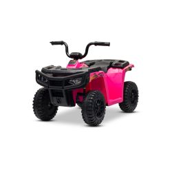 QUAD electric Arctic Cat 12V cu tracțiune spate, roz, lumini LED, baterie litiu, motor 2 x 25W, licență originală