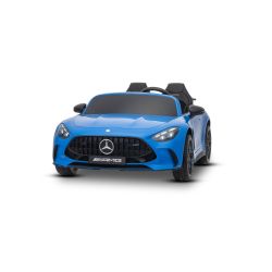 Elektrické autíčko Mercedes GT63 AMG 24V s pohonom 4x4, modré, Dvojmiestne, Nastaviteľné sedadlo šoféra, Mäkké EVA kolesá, 2,4 GHz diaľkové ovládanie, USB/Bluetooth, 200W motory, Odpruženie, Lítiová batéria, LED svetlá vpredu aj vzadu, ORIGINÁL licencia