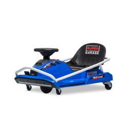 Kart Drifting Beneo Motors 24V, albastru, motor fără perii de 300W, baterie litiu, mod Drift cu viteză de 14 km/h, construcție din fier masiv, centură de siguranță, scaun sport, volan multifuncțional