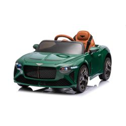 Mașinuță electrică de jucărie Bentley Bacalar 12V, verde, Uși care se deschid vertical, Telecomandă 2.4 GHz, Lumini LED, Intrare USB/Aux, Suspensie, Baterie litiu, Motor 2 X 25W, Licență ORIGINALĂ