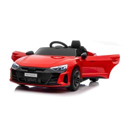 Maşinuţa electrica copii Audi RS E-tron GT 12V, roșu, scaun lat, telecomandă 2.4 GHz, intrare USB / AUX, Bluetooth, suspensie, baterie litiu, lumini LED, motor 2 x 25W, licență ORIGINALĂ