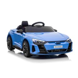Maşinuţa electrica copii Audi RS E-tron GT 12V, albastru, scaun lat, telecomandă 2.4 GHz, intrare USB / AUX, Bluetooth, suspensie, baterie litiu, lumini LED, motor 2 x 25W, licență ORIGINALĂ