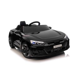 Maşinuţa electrica copii Audi RS E-tron GT 12V, negru, scaun lat, telecomandă 2.4 GHz, intrare USB / AUX, Bluetooth, suspensie, baterie litiu, lumini LED, motor 2 x 25W, licență ORIGINALĂ