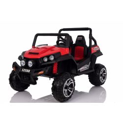 Mașinuță electrică pentru copii RSX tip ATV, Roșie-2.4Ghz, 4x Motoare, telecomandă, 2 scaune din piele, roți ușoare Eva, Radio FM, Bluetooth
