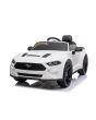 Mașină electrică copii Ford Mustang 24V, albă, roți EVA moi, Motoare: 2 x 16.000 rpm, baterie 24V, lumini LED, telecomandă de 2,4 GHz, MP3 Player, licență ORIGINALĂ