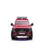 Mașină electrică pentru copii Ford Super Duty 24V roșu, două locuri, tracțiune 4X4, motoare performante 24V, baterie portabilă, roți duble EVA spate, scaun din plastic, telecomandă 2,4 GHz, rampă lumină cu LED, MP3 player intrare USB, licență ORIGINALĂ