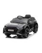 Mașină electrică Audi RS6, 12V, scaun piele, telecomandă 2.4GHz, comutator funcție telecomandă/ pedală, intrare USB, lumini LED, baterie 12V, roți moi EVA, 2 X MOTOR, negru, licență ORIGINALĂ