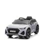 Mașină electrică Audi RS6, 12V, scaun piele, telecomandă 2.4GHz, comutator funcție telecomandă/ pedală, intrare USB, lumini LED, baterie 12V, roți moi EVA, 2 X MOTOR, gri, licență ORIGINALĂ