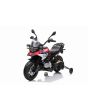 Motocicletă electrică BMW F850 GS, Licențiat, baterie 12V, roți moi EVA, motor 2 x 35W, lumini LED, roți auxiliare, roșu