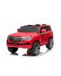 Mașină electrică de jucărie Toyota Landcruiser 12V, roșu, scaun din piele, telecomandă 2,4 GHz, intrare USB / AUX, suspensie, baterie 12 V, roți moi EVA, MOTOR 2 X 35 W, licență ORIGINALĂ