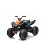 Quad electric cu licență McLaren Racing MCL 12V 4X4, negru, roți moi EVA, TELECOMANDĂ, scaun din piele, punte spate cu arcuri, motor 4 x 35W, lumini LED, baterie 12V10Ah