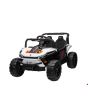 Mașină electrică de jucărie UTV Small 12V, alb, Tracțiune spate, baterie 12V, Roți din plastic, banchetă dublă, Telecomandă 2,4 GHz, Un singur loc, MP3 player cu intrare USB/SD, Lumini LED