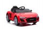Noua mașină electrică pentru copii Audi R8 Spyder, scaun din plastic, roți din plastic, intrare USB / SD, baterie 12V, MOTOR 2 X 25W, roșu, licență ORIGINALĂ