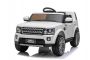 Mașină electrică copii Land Rover Discovery, alb, cu licență originală, alimentată cu baterie, lumini LED, deschiderea  ușilor și a capotei, motoare 2 x 35W, baterie de 12 V, telecomandă de 2,4 Ghz, suspensie, pornire lină, port USB / AUX