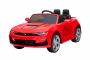 Mașină electrică pentru copii Chevrolet Camaro 12V, roșu, telecomandă 2,4 GHz, uși cu deschidere, roți EVA, lumini LED, scaun din piele, 2 X MOTOR, intrare USB/SD, licență ORIGINALĂ