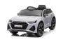 Mașină electrică Audi RS6, 12V, scaun piele, telecomandă 2.4GHz, comutator funcție telecomandă/ pedală, intrare USB, lumini LED, baterie 12V, roți moi EVA, 2 X MOTOR, gri, licență ORIGINALĂ