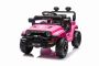 Mașină electrică OFFROAD NEW cu tracțiune spate, roz, baterie litiu, șasiu înalt, scaun larg, suspensie, telecomandă 2,4 GHz, lumini LED