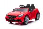 Mașinuță Mercedes-Benz SLC 12V, roșu, scaun din piele sintetică, telecomandă 2,4 GHz, intrare USB / AUX, suspensie spate, lumini LED, roți EVA moi, MOTOR 2 X 30 W, licență ORIGINALĂ