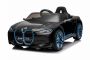 Mașină electrică BMW i4, negru, telecomandă 2,4 GHz, conexiune USB / AUX / Bluetooth, suspensie, baterie 12V, lumini LED, 2 X MOTOR, licență ORIGINALĂ