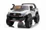 Mașină electrică de jucărie Toyota Hilux 4X4, albă, baterie 2 x 12V / 10 Ah, roți EVA, suspensie de calitate, lumini LED, scaun tapițat, 2.4 GHz DO, cheie, unitate 4X4, dublu, USB, card SD, licență Bluetooth ORGINAL