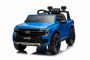 Mașină electrică de jucărie FORD Ranger 12V, albastru, Scaun piele, Telecomandă 2,4 GHz, Intrare Bluetooth/USB, Suspensii, Baterie 12V, Roți din plastic, MOTOR 2 X 30W, Licență ORIGINALĂ