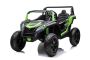 Mașină electrică copii UTV XXL 24V, verde, cu două locuri, motor de 350 W cu diferențial, roți gonflabile din cauciuc, osii spate cu arc, frână cu disc, scaun tapițat, volan reglabil, bluetooth, player MP3 cu intrare USB 