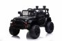 Mașină electrică copii OFF ROAD cu tracțiune pe roți din spate, negru, baterie 12V, șasiu înalt, scaun larg, osii suspendate, telecomandă de 2,4 GHz, player MP3 cu intrare USB, lumini LED