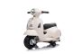 Motocicletă electrică Vespa GTS, albă, cu roți ajutătoare, Model cu licență, Baterie 6V, Scaun piele, motor 30W