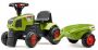 Falk tractor fără pedale 1012B Baby Claas Axos cu remorcă