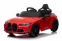 Mașină electrică BMW M4, roșu, telecomandă 2,4 GHz, intrare USB/Aux, suspensie, baterie 12V, lumini LED, 2 X MOTOR, licență ORIGINALĂ