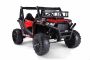 Mașină electrică pentru copii UTV 24V, roșie, două locuri, motor 2 x 200 W, roți EVA, osii cu arcuri, frână electrică, scaun tapițat, 2.4 GHz DO, două locuri, USB, AUX