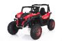 Masina electrica copii NEW RSX rosu, roti 4x4, 2x12V, rotile EVA, scaun larg cu doua locuri, cheie Starter, DO 2.4 GHz, 4X MOTOR, 2 cifre, USB, card SD