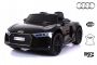 Mașinuță electrică pentru copii Noul Audi R8 Spyder, Negru, Licență Originală, cu Baterii, Uși care se deschid, Scaune din Piele, 2x Motoare, Baterie de 12 V, Telecomandă 2.4 Ghz, roți ușoare EVA,  pornire Lină,  USB,SD