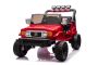 Mașinuță electrică de jucărie Toyota FJ Cruiser XXL cu tracțiune 4x4, autorizată (cu două locuri), roșu, baterie litiu portabilă, șasiu înalt, două locuri, punte spate cu suspensie, telecomandă 2,4 GHz, player MP3 cu Bluetooth, lumini LED