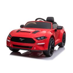 Mașină electrică copii Ford Mustang 24V, roșu, roți Drift Smooth, motor 2 x 25.000 RPM, modul Drift la 13 Km / h, baterie 24V, lumini LED, roți EVA față, telecomandă 2,4 GHz, scaun PU moale, licență ORIGINALĂ