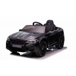 Mașină electrică de jucărie BMW M5 24V, neagră, roți moi EVA, Motoare: 2 x 24V, Capacitate baterie 24V, Lumini LED, Telecomandă 2,4 GHz, MP3 Player, Scaun din poliuretan moale, Licență ORIGINALĂ