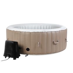 Jacuzzi gonflabil mobil NEW BeneoSpa pentru 4 persoane, maro și alb