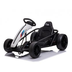 Kart Electric copii Drift Kart DRIFT-CAR 24V, Alb, roți smooth Drift, 2 x 350W Motor, Drift la 13 Km / h, Baterie 24V, Construcție solidă