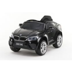 Mașină electrică BMW X6M NOU -negru, roți EVA, scaun din piele, 12V, 2,4 GHz DO, 2X MOTOARE, USB, card SD, licență ORIGINALĂ