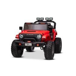 Mașinuță electrică de jucărie Beneo Motors OFFRIDE 4x4² cu două locuri, 12V, roșu, player MP3 cu intrare USB/AUX, transmisie 4x4, baterie litiu, roți EVA cu suspensie, telecomandă, lumini LED