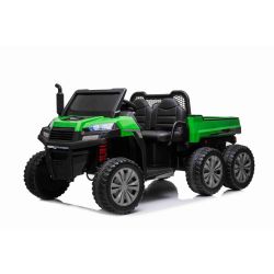 Mașină electrică copii FARM RIDER 6X6 cu tracțiune pe 4 roți, baterie 2x12V, roți EVA, suspensii, telecomandă 2,4 GHz, 2 locuri,  MP3 player cu intrare USB / SD, Bluetooth