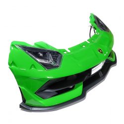 Bară de protecție față, inclusiv faruri - Lamborghini Aventador cu două locuri, vopsit în verde