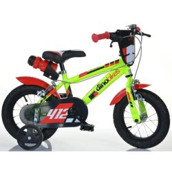 Bicicletă pentru copii Dino 412US -12" negru-roșu