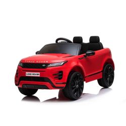 Mașină electrică pentru copii Range Rover EVOQUE, Roșu, Scaun din piele, MP3 player cu intrare USB, unitate 4x4, baterie 12V10Ah, Roți EVA, suspensii spate, pornire din cheie, telecomandă Bluetooth de 2,4 GHz, licențiată