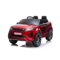 Mașină electrică pentru copii Range Rover EVOQUE, Vopsit, Roșu, Scaun din piele, MP3 player cu intrare USB, unitate 4x4, baterie 12V10Ah, Roți EVA, suspensii spate, pornire din cheie, telecomandă Bluetooth de 2,4 GHz, licențiată