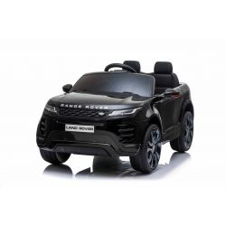 Mașină electrică pentru copii Range Rover EVOQUE, Negru, Scaun din piele, MP3 player cu intrare USB, unitate 4x4, baterie 12V10Ah, Roți EVA, suspensii spate, pornire din cheie, telecomandă Bluetooth de 2,4 GHz, licențiată