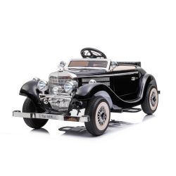 Mașină electrică copii Mercedes-Benz 540K 4x4 negru, volan pentru adulți, 4x4, baterie 12V14AH, roți EVA, scaun tapițat, 2.4 GHz DO, MP3 Player, USB, Bluetooth, licență originală